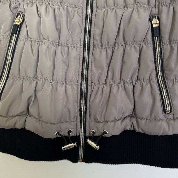 Calvin Klein Performance Puffer Vest Women's Size M Beige Tan Black Jacket - Picture 3 of 10